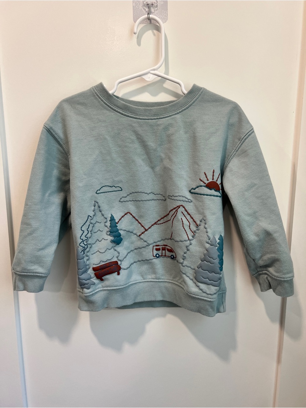 Carter’s 3T Sage Green Mountain Adventure Embroidered Sweatshirt
